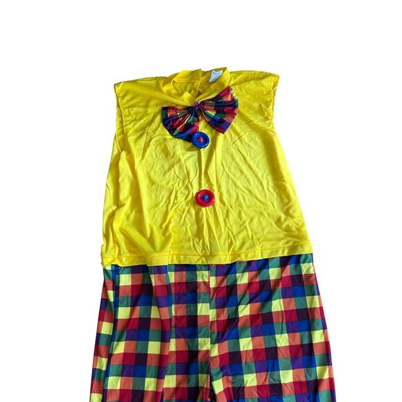 HauntLook Creepy Clown Halloween Costume Red Blue Yellow Unisex Medium New - Picture 7 of 12